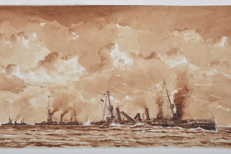 2015.58.9 Watercolour by Corporal Ernest Casey