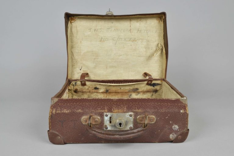 Small brown suitcase