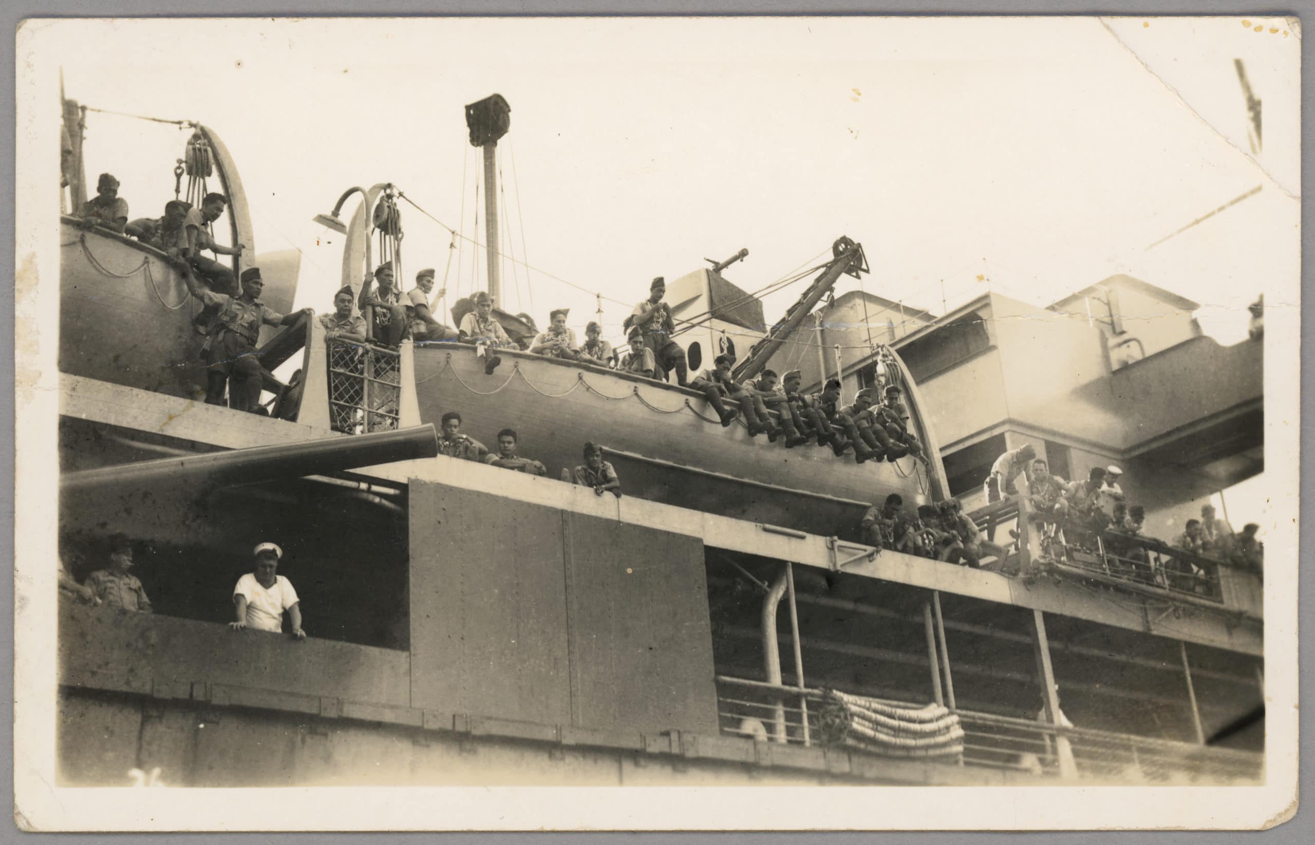Troops on HMNZS Monowai