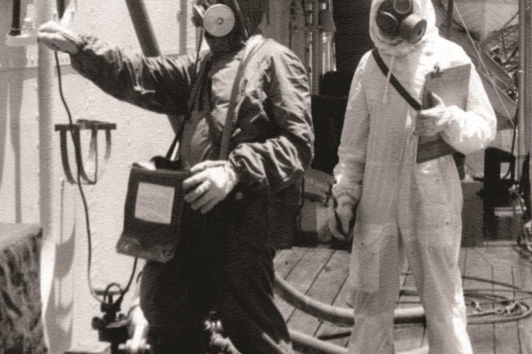 Radiation testing on HMNZS Pukaki