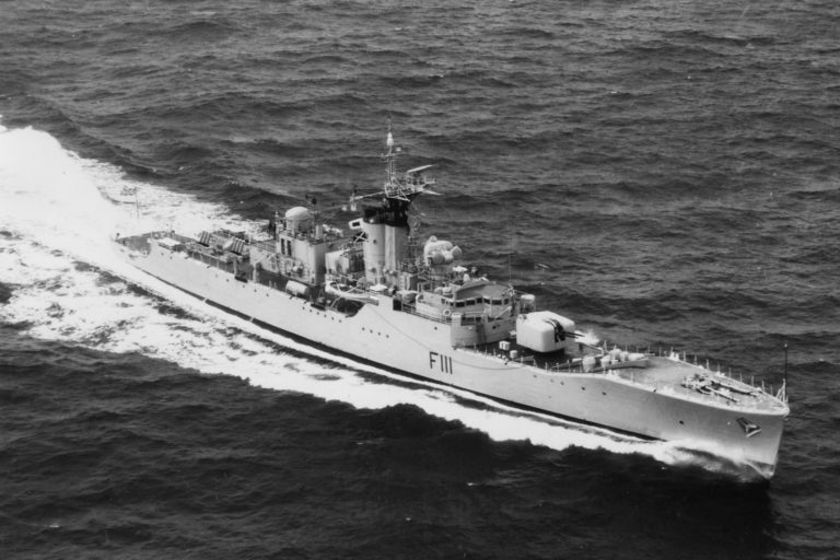 HMNZS Otago at sea