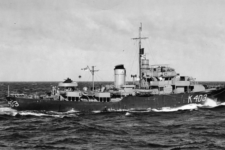 HMNZS Arbutus at sea