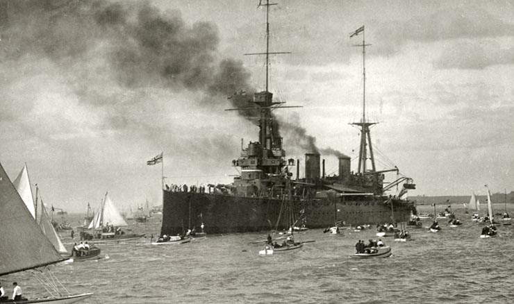 HMS New Zealand Arriving in Auckland, 1913 HMS New Zealand Arriving in Auckland, 1913