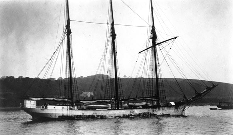 Captured German Schooner Else at Falmouth