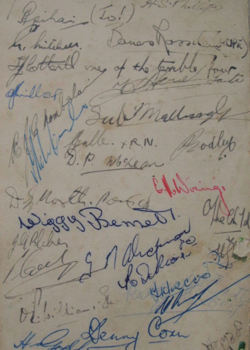 Back of Christmas Menu HMNZS Hawea 1956