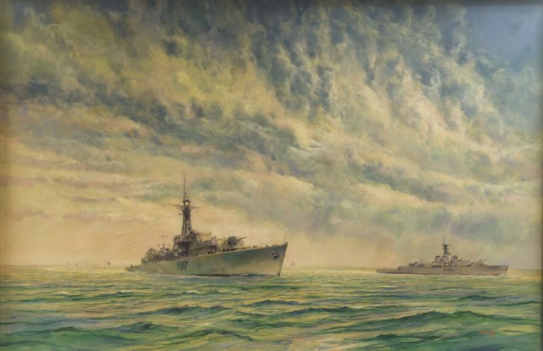 HMNZS Tutira and HMNZS Pukaki at Inchon Landings, Korea