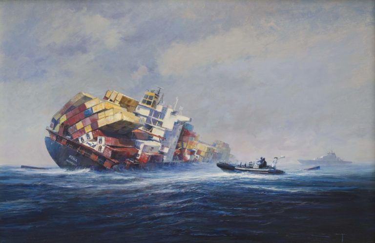 MV Rena on Astrolabe Reef