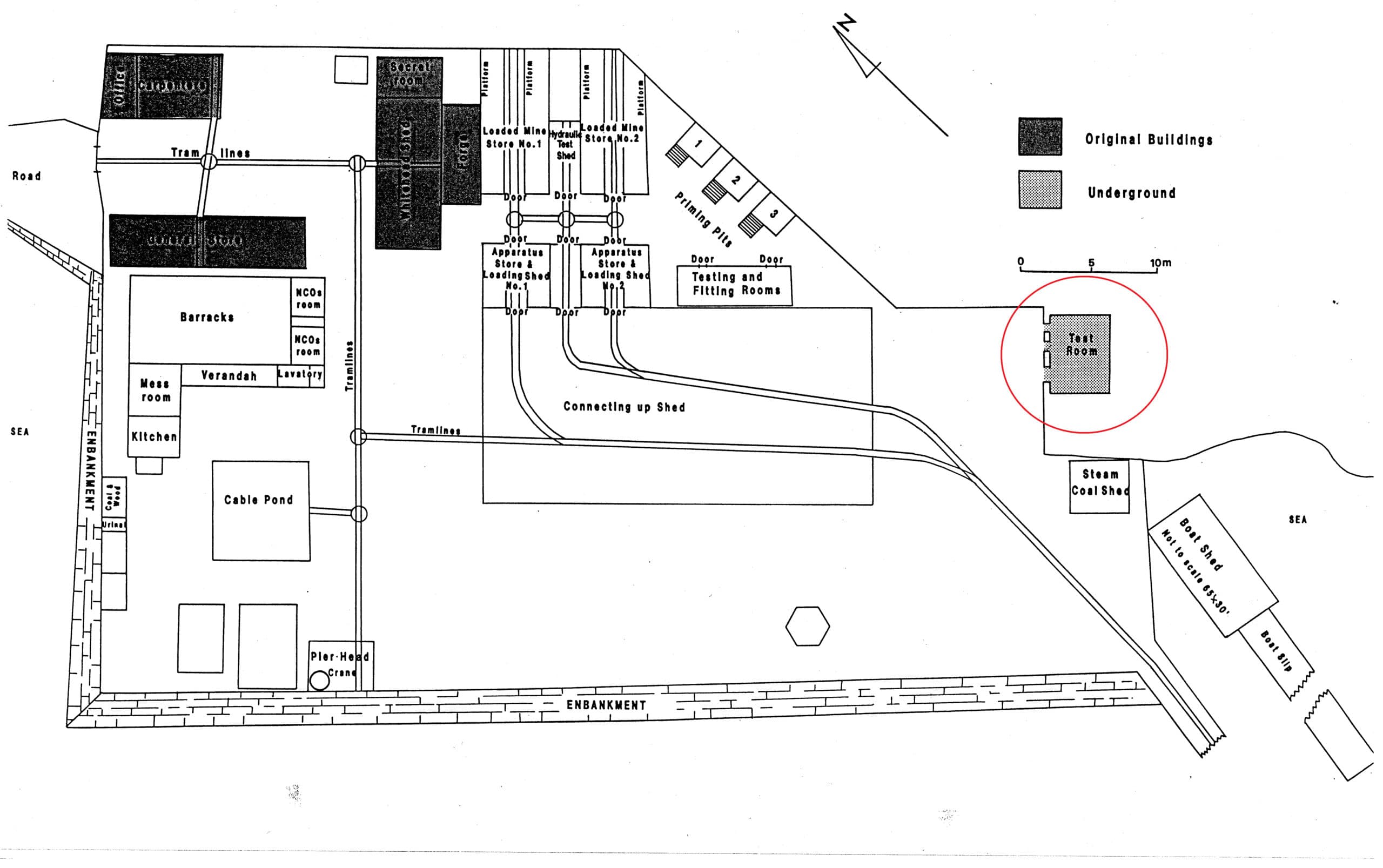 Site plan of Torpedo Bay 1899